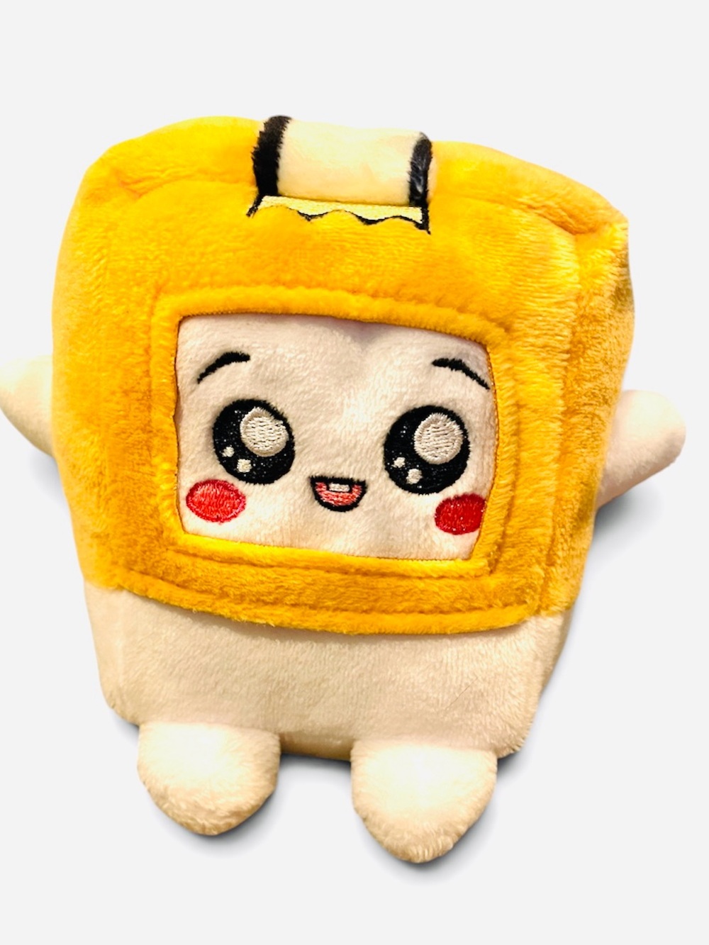 Lankybox Yellow White Plush Character Stuffed Toy - Soft Kids Plushie
